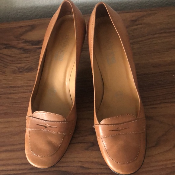 Cathy Jean Brazil Leather Light Brown Leather Heels size 7.5 - Picture 11 of 11